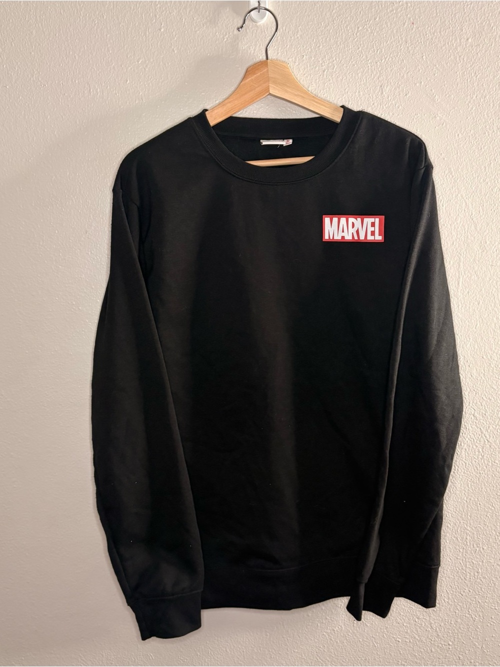Marvel Men's Black Crewneck Sweatshirt